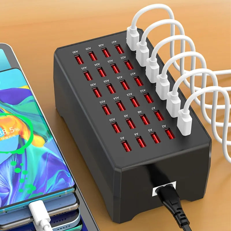 30 Port USB Charging Station